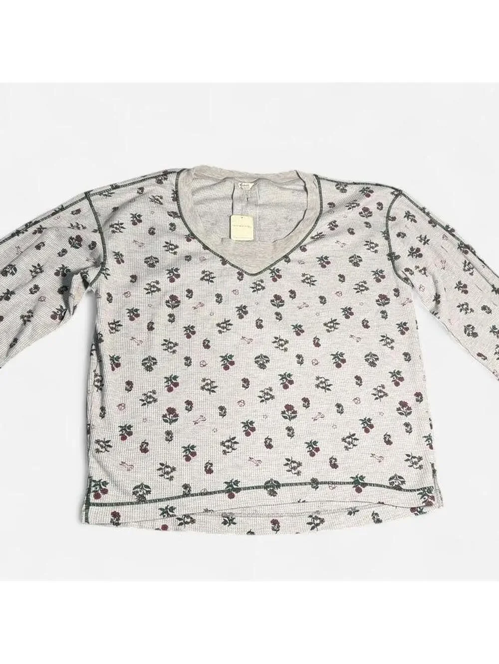 NWT Free People Intimately First Base Pullover XS Oversized Waffle Knit